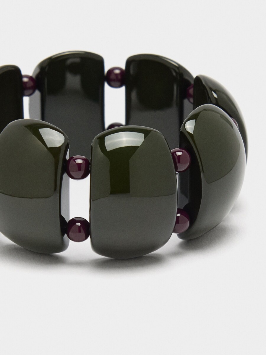 Pulsera Elástica Redondeada verde
