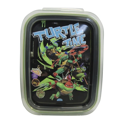 Pote Plástico Tortugas Ninjas Dos Broches 850 ml U