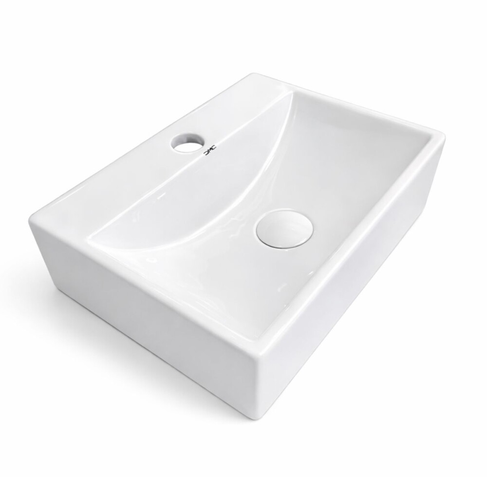 Bacha apoyo o suspendida rectangular 36x25 cm blanca c/mesa Dmc Bacha Apoyo O Suspendida Rectangular 36x25 Cm Blanca C/mesa Dmc