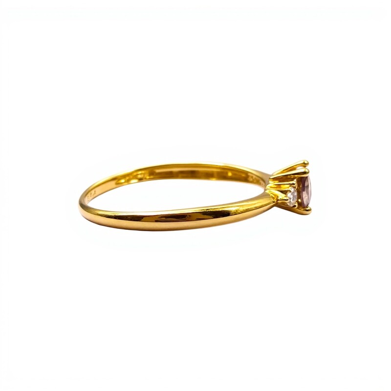 Anillo Halo-Oro bajo-Piedra Zirconia-AN8062 conpiedra