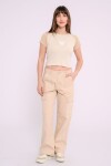 Remera estampada Beige