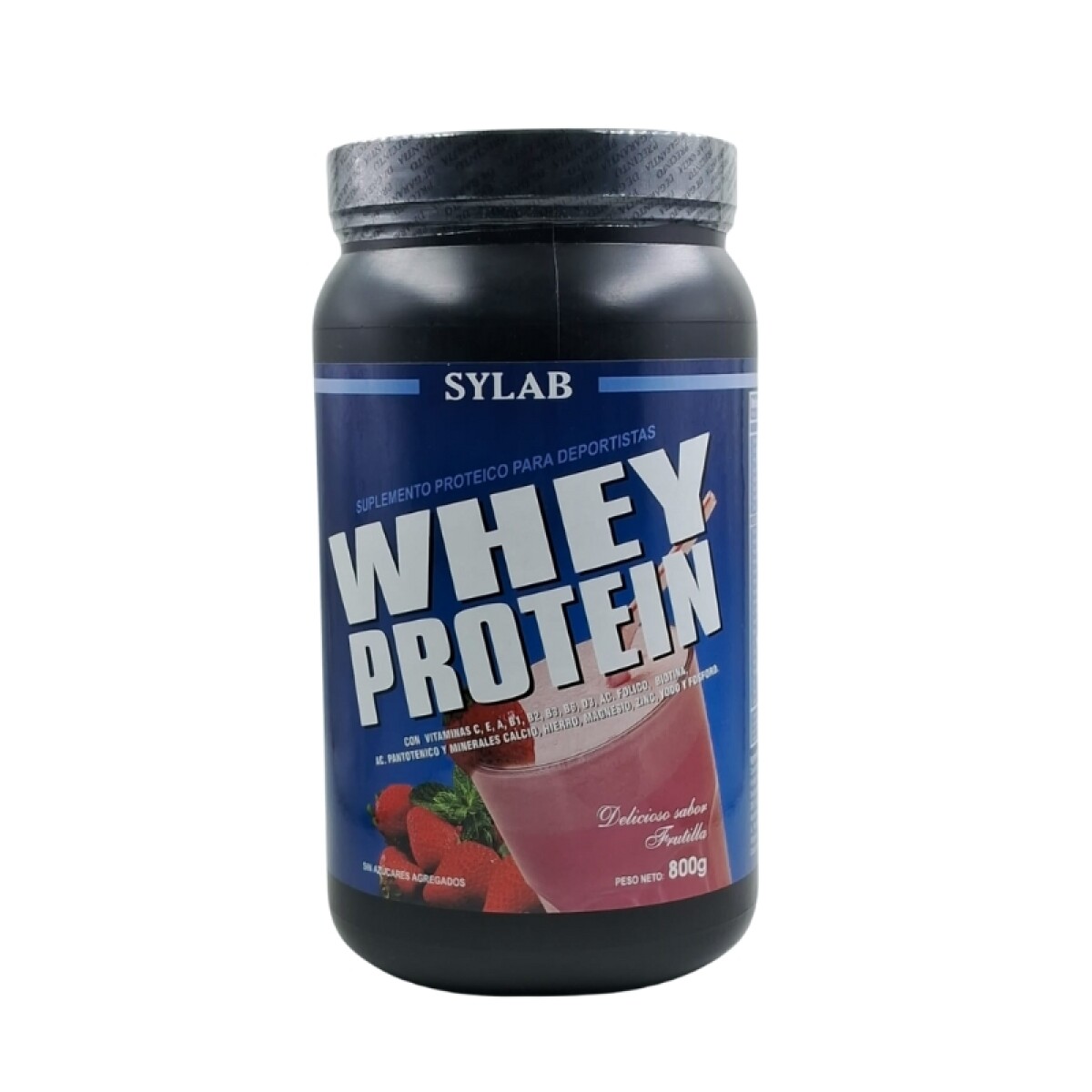 Whey Protein Suplemento proteico Sylab 800g - Sabor frutilla 