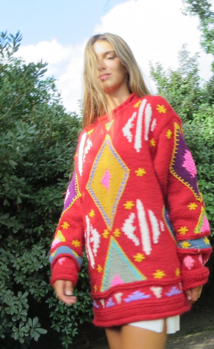 Sweater Gitano Lana - Base Rojo 