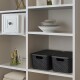 Set x2 caja simil ratán 7 lts NEGRO