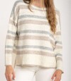 Sweater Rayado Gris Melange