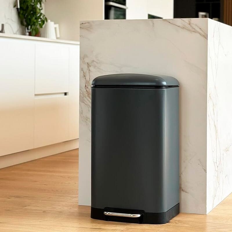 Tacho cesto de basura acero inoxidable 12L negro Tacho cesto de basura acero inoxidable 12L negro