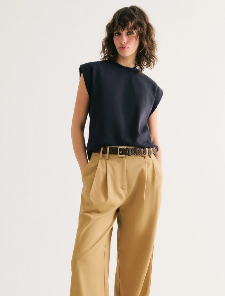 BLUSA DE MANGA CORTA AZUL