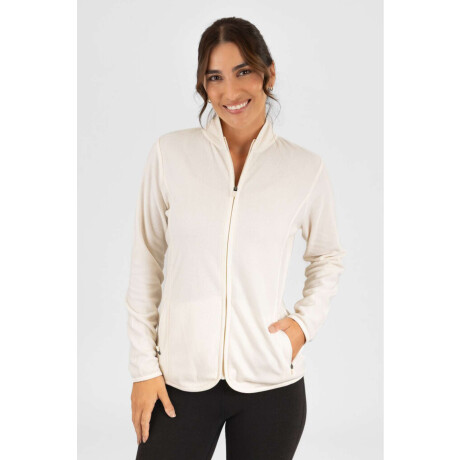 Campera polar mujer beige Beige