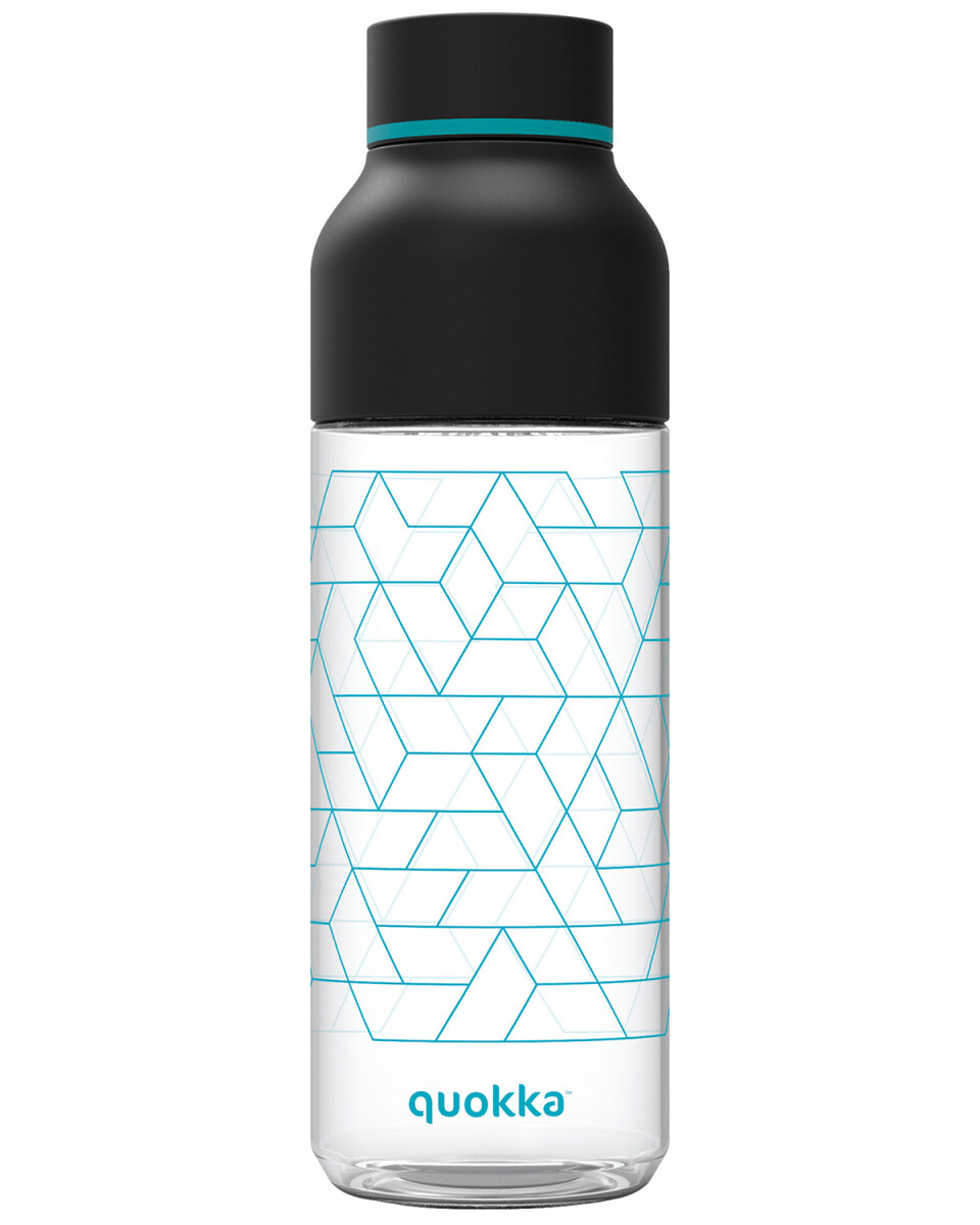 Botella deportiva transparente en tritan Quokka Ice 720ml - GEO BLACK 