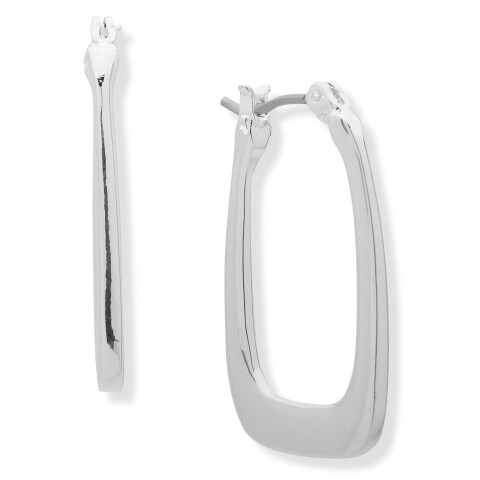 Pe 27Mm Small Geo Hoop Silver