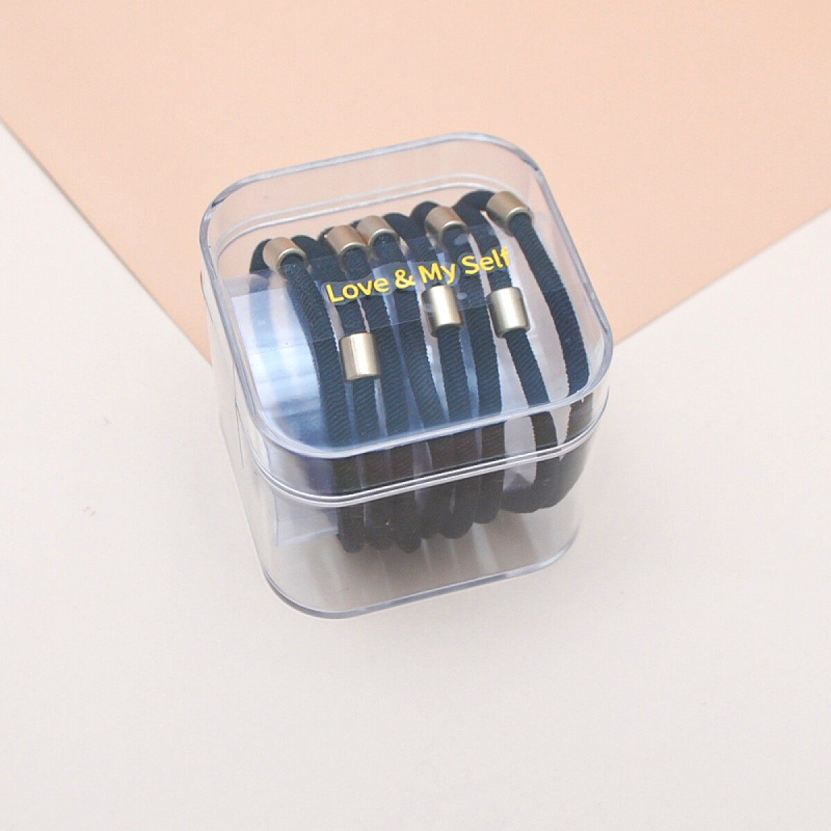 Set De Gomitas Con Cuentas Doradas X 8 - B 