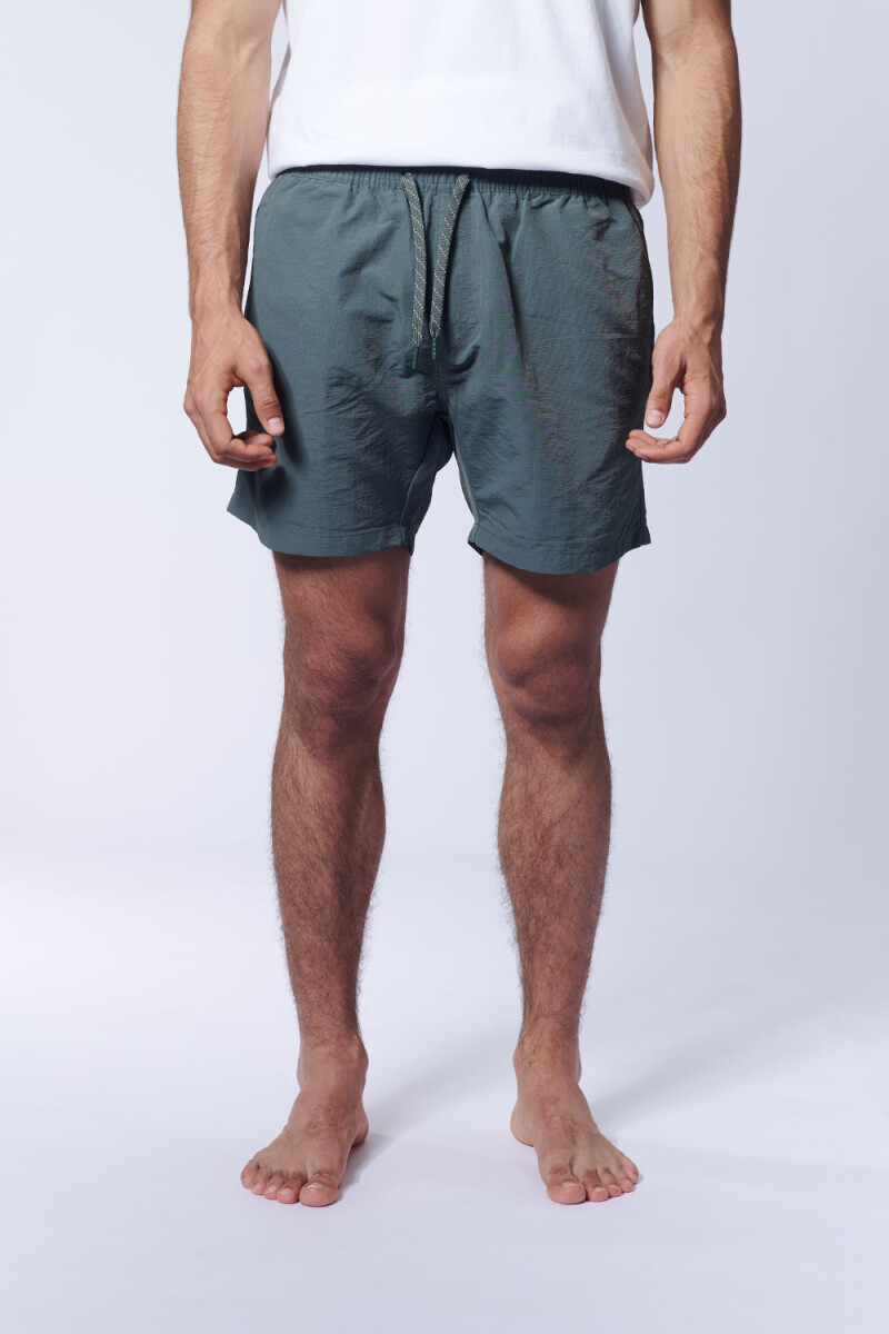 Short de baño Estampa Ripstop Verde