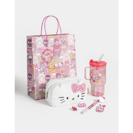 Vaso De Vidrio ''hello Kitty'' Fucsia Claro