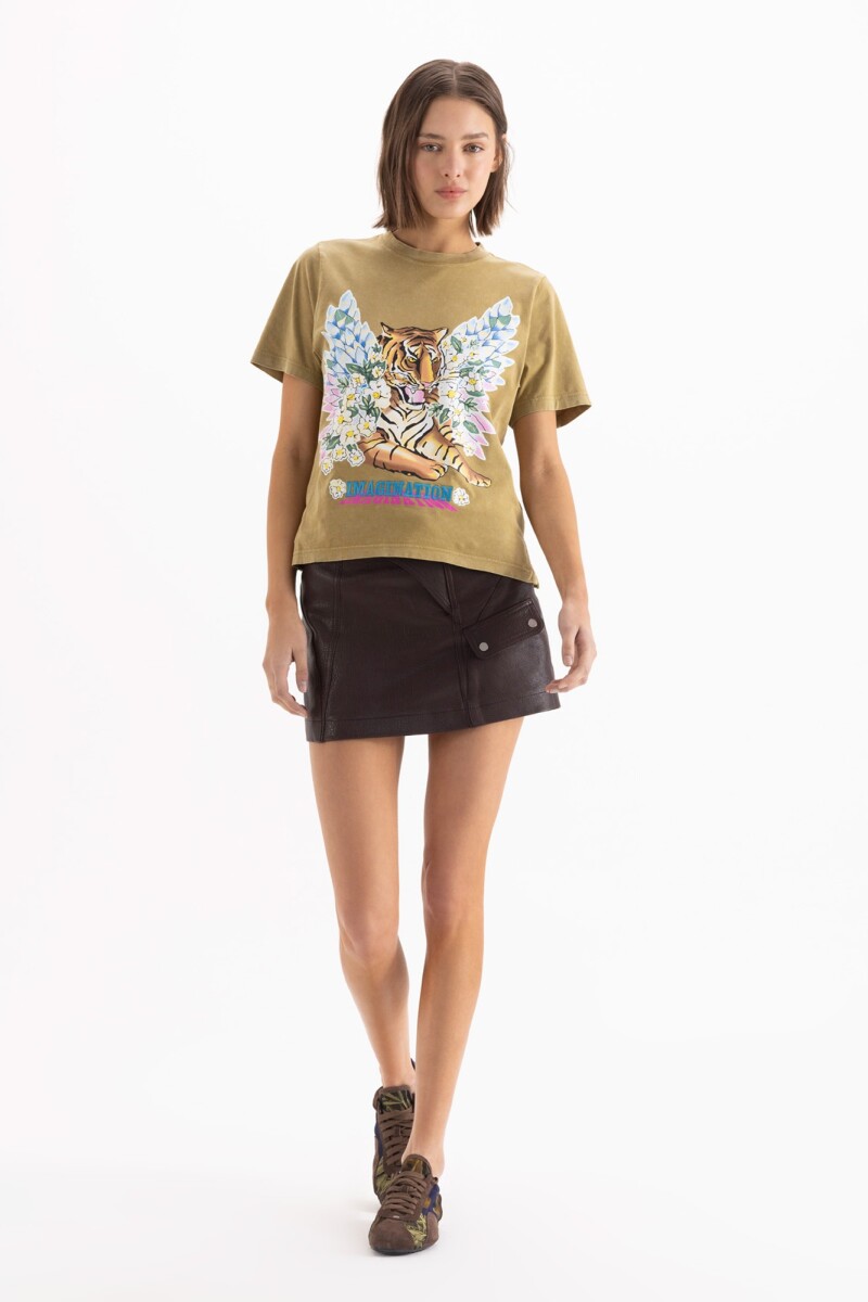 REMERA TIGER IMAGINATION Verde Oliva