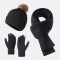Set Abrigo Essential Winter Tres Piezas Adulto Negro