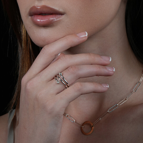 Anillo Moon Envolvente de Plata 925 con Brillantes Anillo Moon Envolvente de Plata 925 con Brillantes