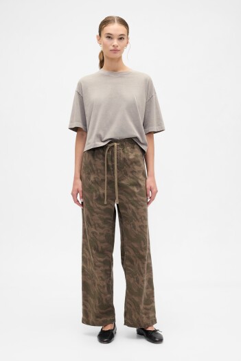 Jean Pull-On Wide Leg Mujer Camo