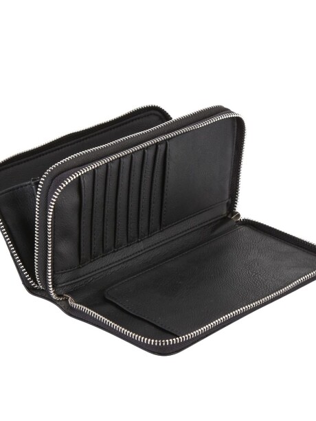 Monedero Marruecos Croco Negro