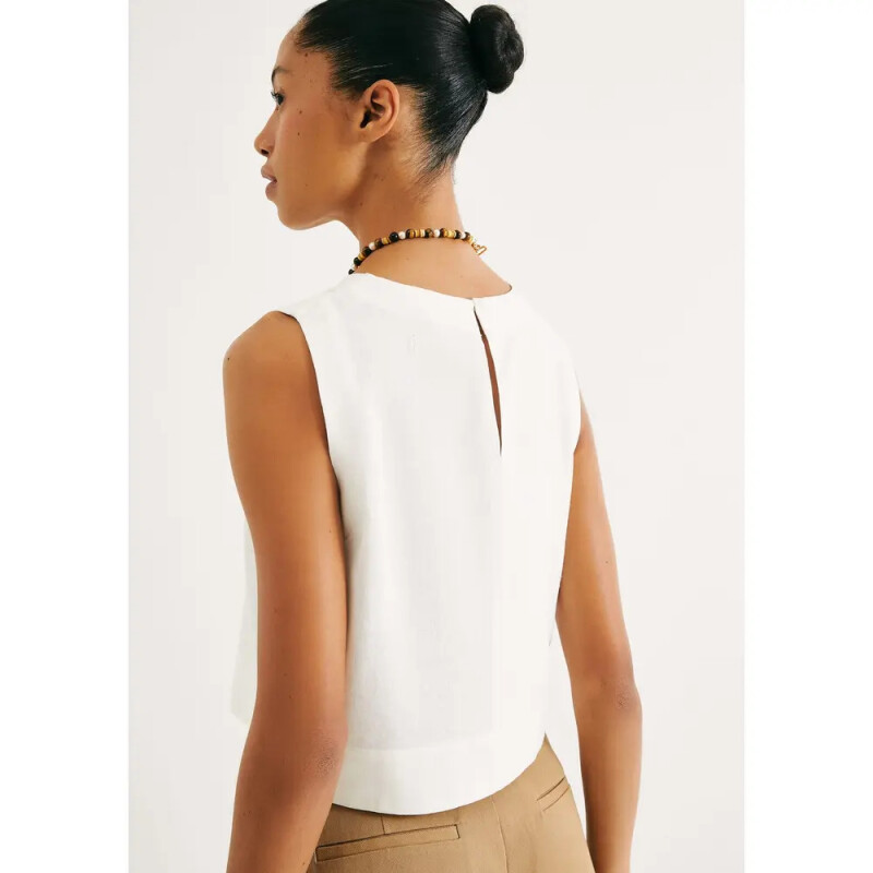 CAMISETA REGATA FEM BEGE CLARO