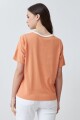 Remera color block blanco