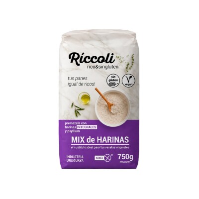 Mix de harinas integral sin gluten Riccoli Mix Harinas Int S/g Riccoli