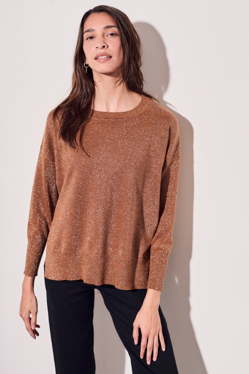 Sweater Lurex Camel