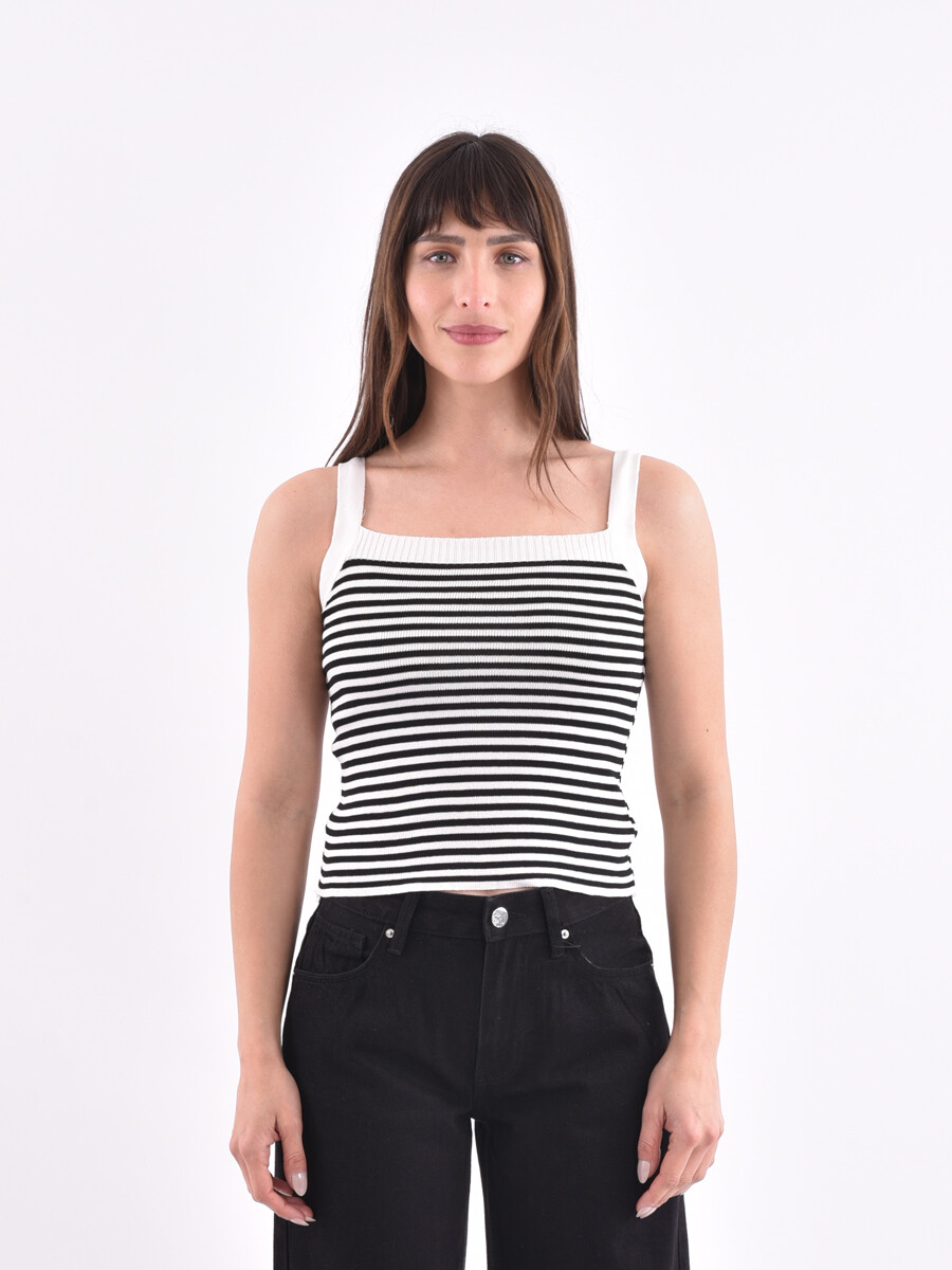 MUSCULOSA BRUNA - BLANCO 