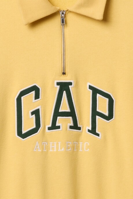 Buzo Deportivo Medio Cierre Logo Gap Hombre French Almond