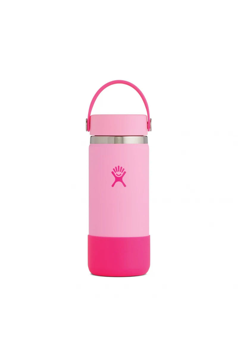 Botella Wide Mouth With Flex Cap And Boot 16 Oz. - Seafoam - Pop Pink 