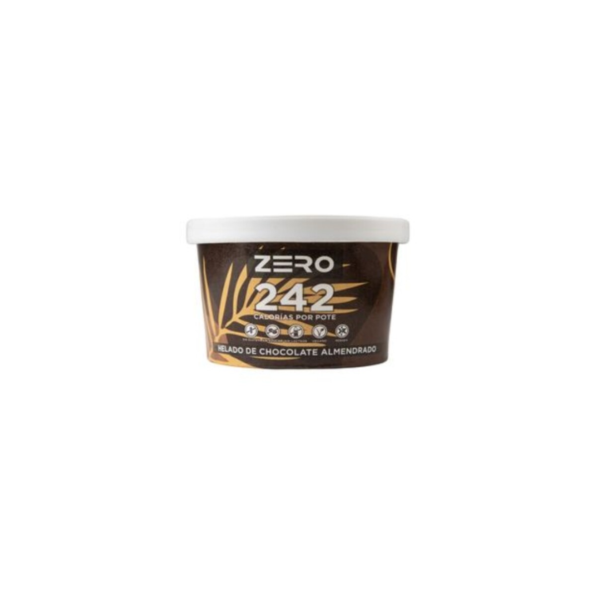 Helado de chocolate c/almendras Zero - 250 ml 