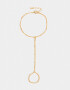 Pulseras Flexibles Pulsera Flexible Con Anillo - Dorado