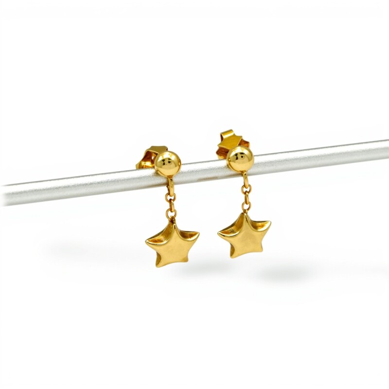 Caravanas pendiente Estrella - Oro bajo - Sin piedra- CA8072 sinpiedra