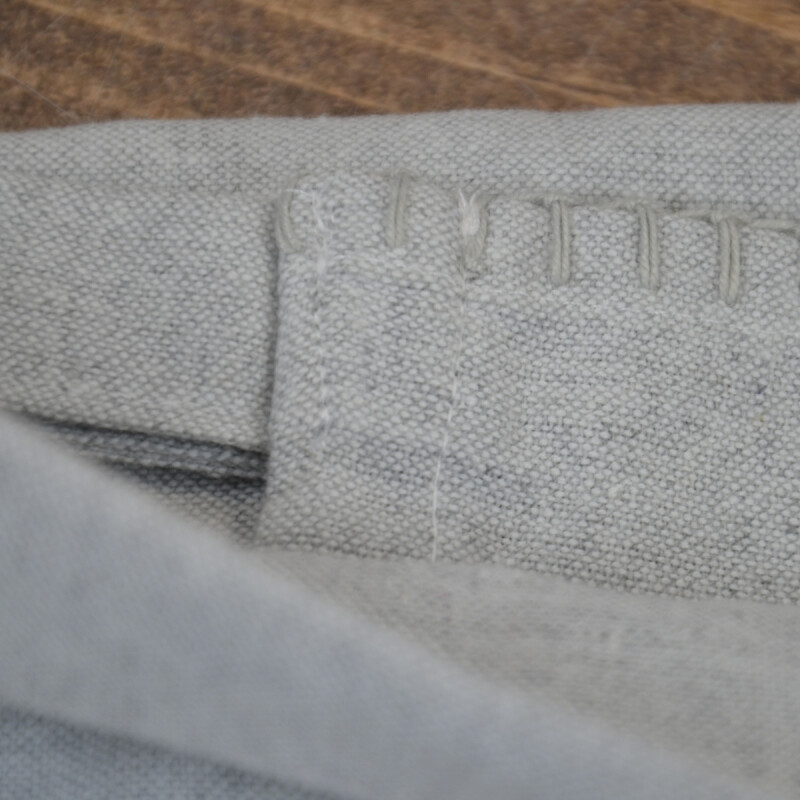 Delantal algodón Pespuntes 60cm x85cm GRIS