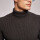 Sweater cuello alto negro melange
