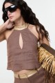 TOP HALTER Chocolate