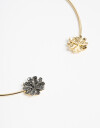 Collares Cortos Color Collar Rígido Metal Flores - Dorado