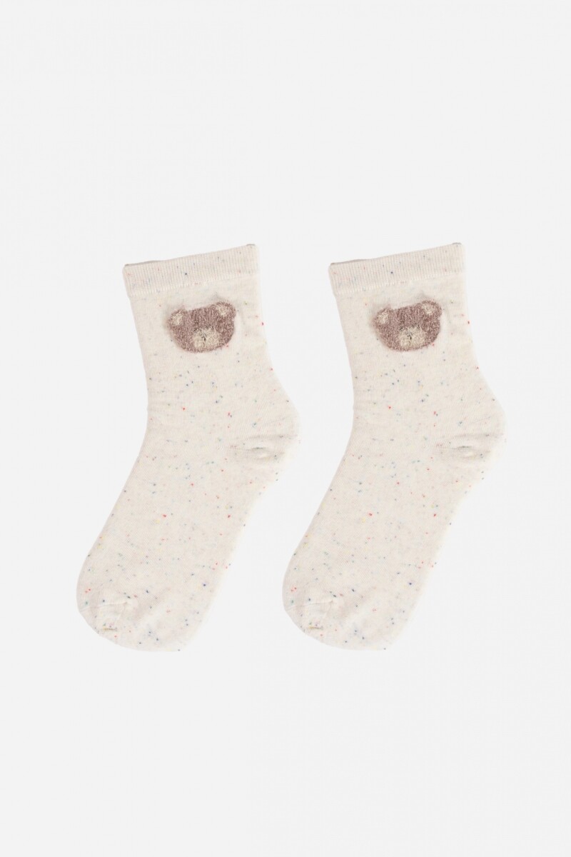 Medias teddy bear crudo