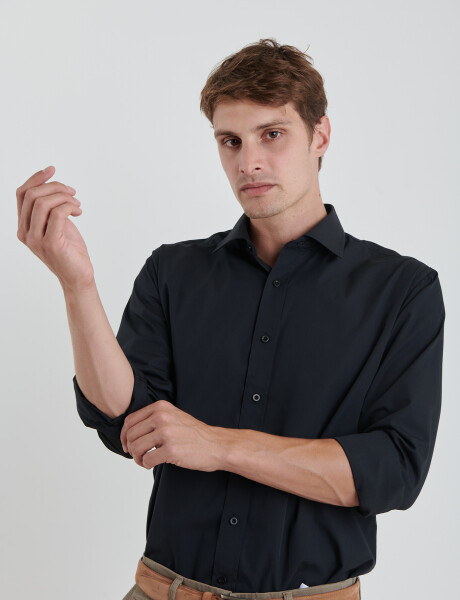 011683 CAMISA VESTIR HARRINGTON LABEL Negro
