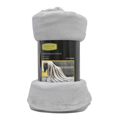 Manta Polar de 1 Plaza Fleece Gris Perla
