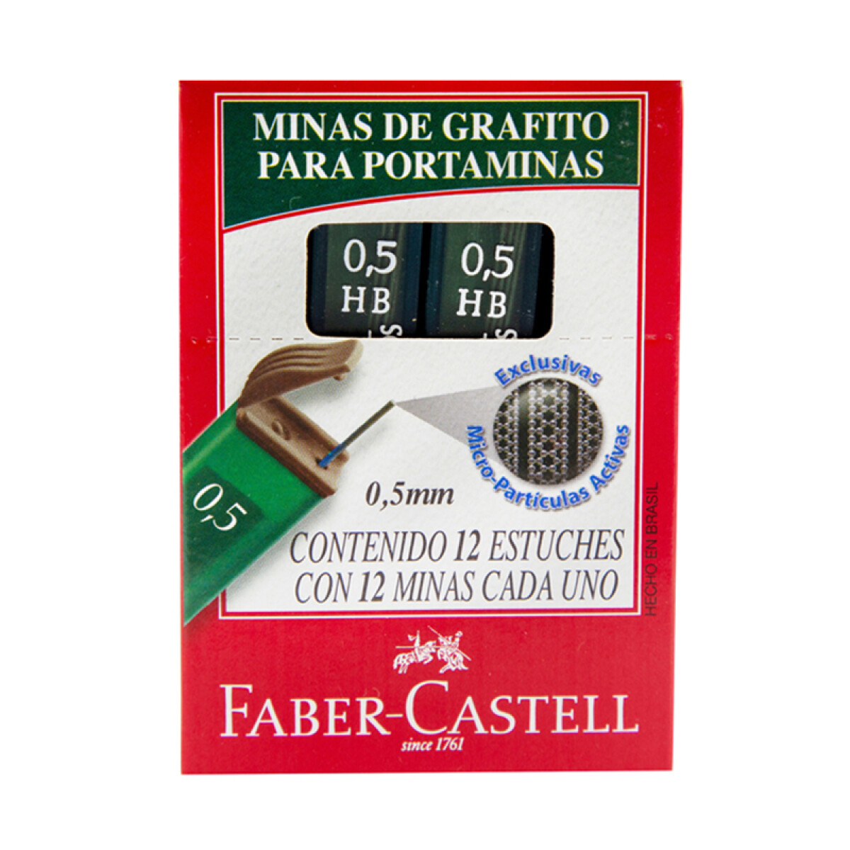 Minas FABER CASTELL - 0.5 HB x12 Unidades 