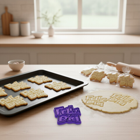 Cortante 3D Sello Feliz Día Cortante 3D Sello Feliz Día