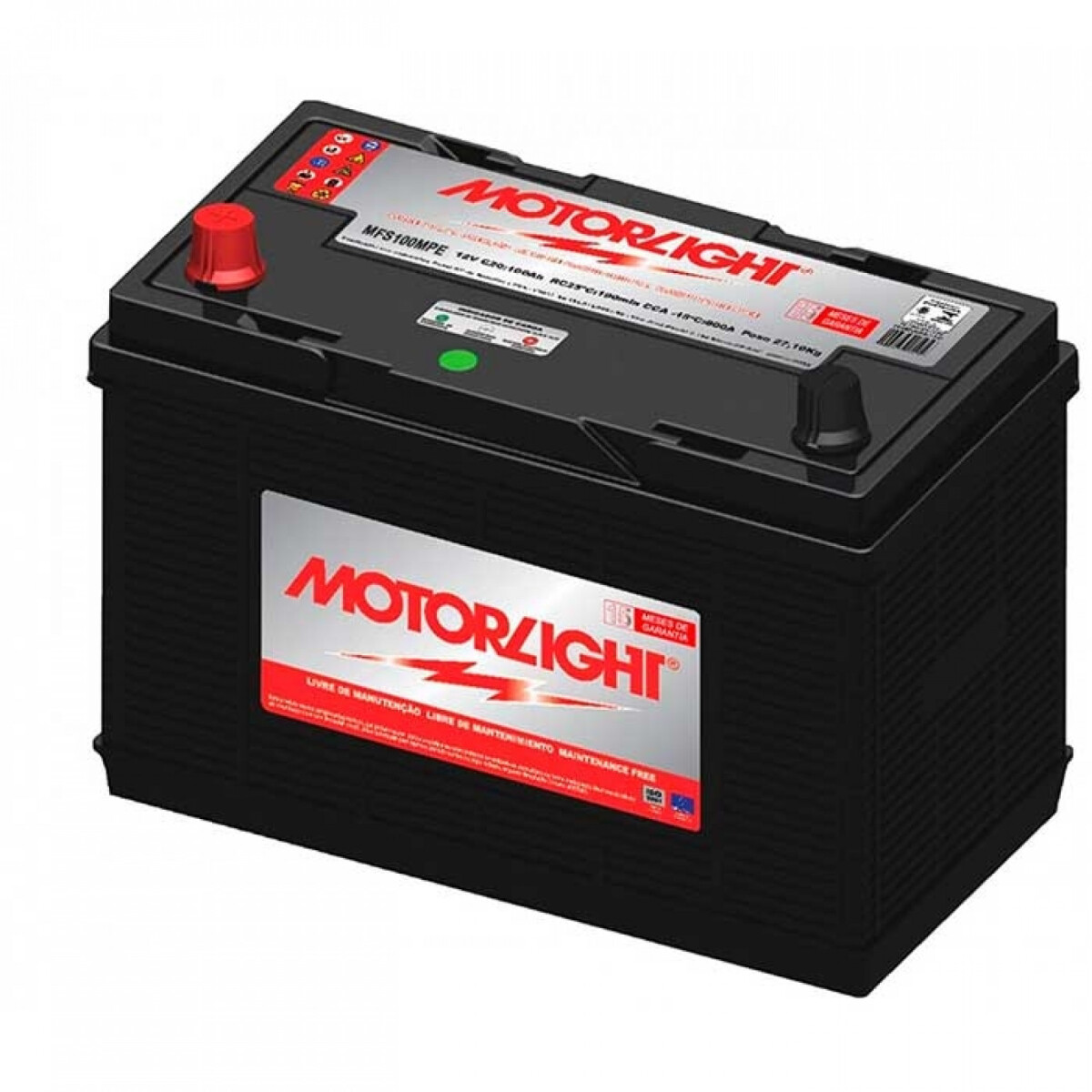 Bateria Motorlight - 150amp Polo Positivo Derecho 