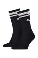 MEDIAS PUMA 2 PACK REGULAR CREW SOFT COTTON RAYAS Negro