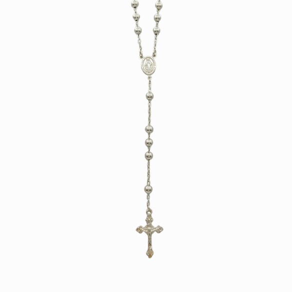 Rosario Virgen Milagrosa - Plata 925 - Sin Piedra - RO3011 Sinpiedra