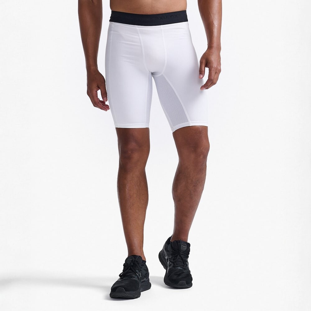 Base Layer Compression Shorts - Hombre White/white