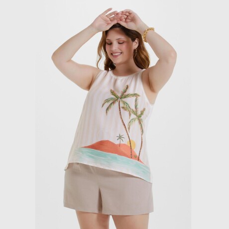 MUSCULOSA ESTAMPADA PALMERAS