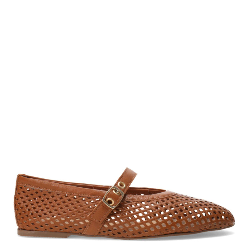 Balerina de Mujer Bottero Calada Marrón Caramelo