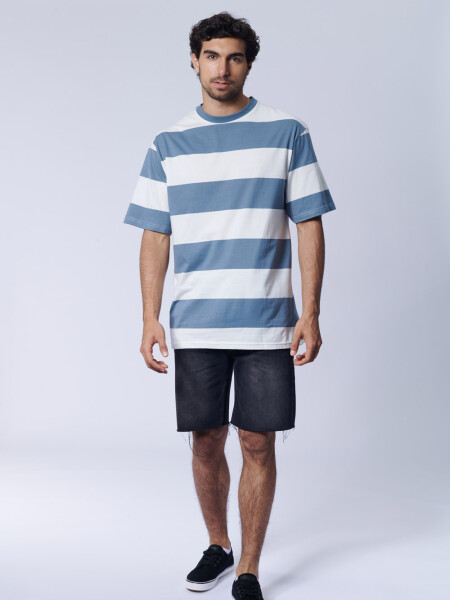 Remera rayas Azul