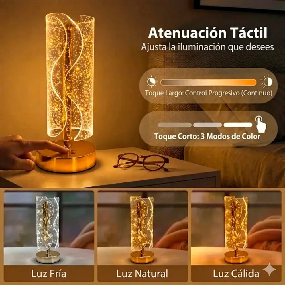 Lámpara Veladora Led Táctil, Recargable Lámpara Veladora Led Táctil, Recargable