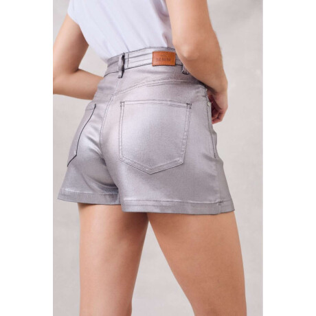 Skort Metalizada Plata